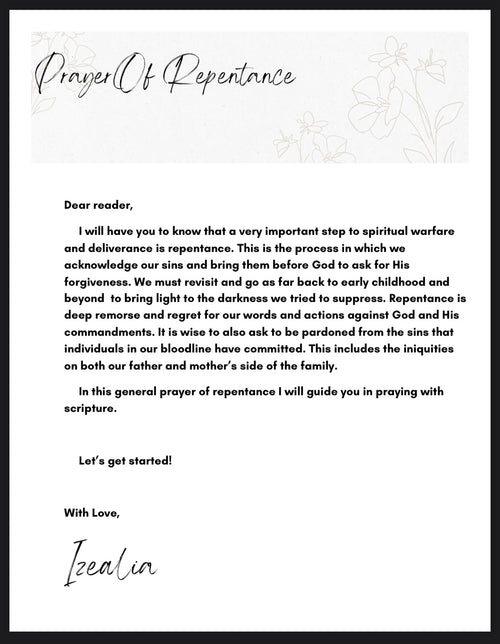 Digital Prayer Of Repentance With Scripture